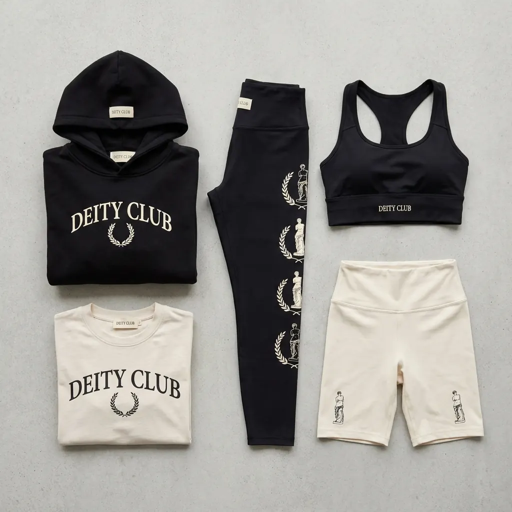 Deity Club full capsule flat lay